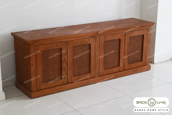 میز تلویزیون حصیری و چوبی مدل مهسا کد ۲ بارووس 5 (2)