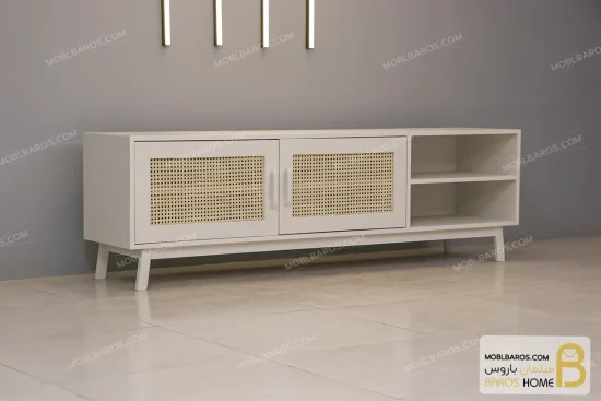 میز تلویزیون چوبی حصیری جدید تارا خرید مبل باروس 11 1