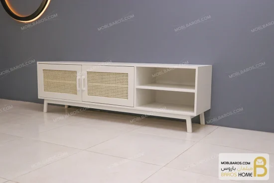 میز تلویزیون چوبی حصیری جدید تارا خرید مبل باروس 11 2