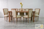 میز ناهارخوری چوبی کلاسیک نیلای با صندلی کارن خرید مبل باروس 11 4