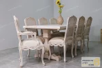 میز ناهارخوری کلاسیک مدل دکورا با صندلی ابزاری پاسنگ خرید مبل باروس 11 2