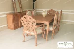 میز ناهارخوری کلاسیک منبتی رومینا با صندلی کینگ کد ۳ خرید باروس 56 (2)