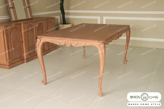 میز ناهارخوری کلاسیک منبتی رومینا با صندلی کینگ کد ۳ خرید باروس 56 (3)
