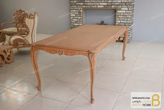 میز ناهارخوری کلاسیک منبتی کینگ کد ۳ خرید مبل باروس 11 6