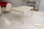میز ناهارخوری کلاسیک و غذاخوری چوبی مدل لویی طرح گل کد۲ خرید مبل باروس 11 5