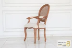 میز ناهارخوری کلاسیک چوبی ابزاری با صندلی راشل پایه سم آهویی کد ۲ خرید ناهارخوری باروس 86 (1)