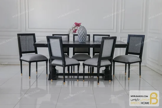 میز ناهارخوری کلاسیک چوبی جدید نیزا خرید مبل باروس 11 3