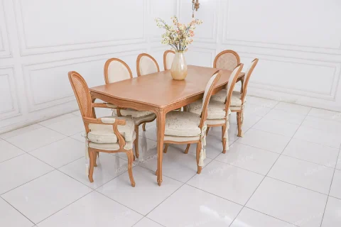 میز ناهارخوری کلاسیک چوبی لویی کد ۲ خرید مبل باروس 11 4