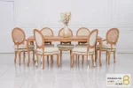 میز ناهارخوری کلاسیک چوبی لویی کد ۲ خرید مبل باروس 11 5