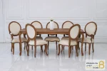 میز ناهارخوری کلاسیک چوبی لویی کد ۲ خرید مبل باروس 112 5