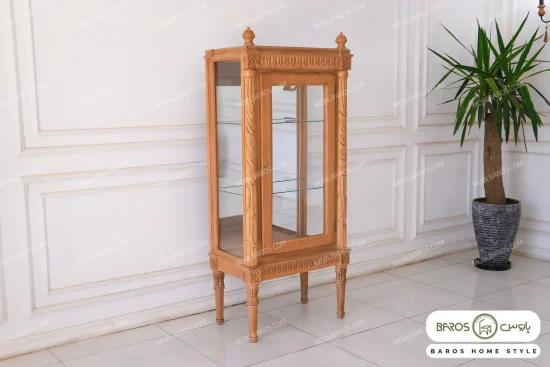 بوفه و ویترین چوبی کلاسیک مدل ۱۴۰۲ کاجی باروس12 (1)
