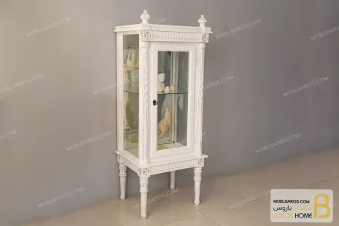 بوفه و ویترین چوبی کلاسیک مدل ۱۴۰۲ کاجی خرید مبل باروس