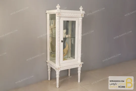 بوفه و ویترین چوبی کلاسیک مدل ۱۴۰۲ کاجی خرید مبل باروس