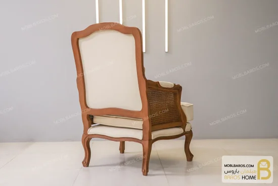 مبل تک نفره کلاسیک راشل فرانسوی خرید مبل باروس 11 13