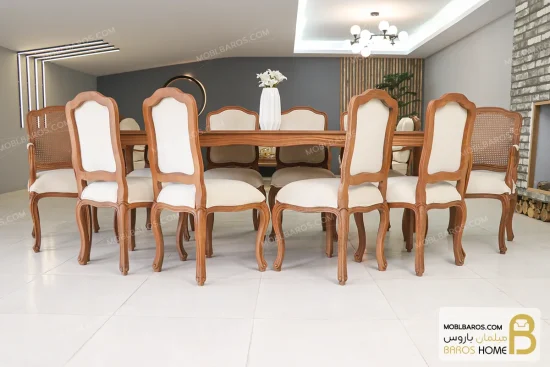 میز ناهار خوری کلاسیک راشل فرانسوی خرید مبل باروس 11 25