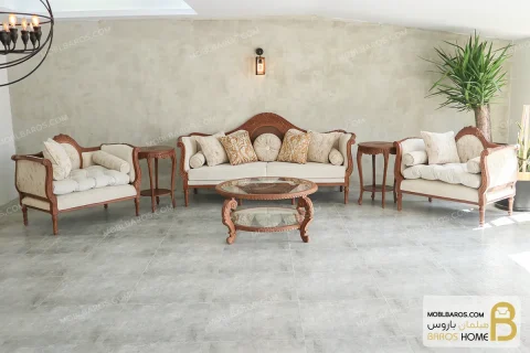 ست مبلمان ۸ نفره کلاسیک و جدید مصری خرید مبل باروس 11 4