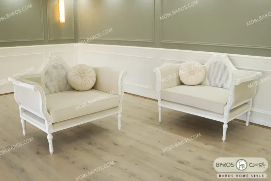 مبل تک نفره کلاسیک مصری (مینی کاناپه) باروس011 (1)
