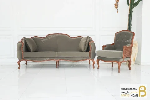 مبل لوکس کلاسیک ابزاری ساده و جورجیا و مبل فرانسوی خرید مبل باروس 11 2