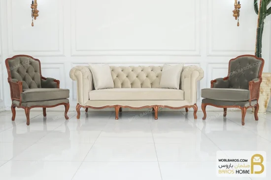 مبل لوکس کلاسیک ابزاری ساده و جورجیا و مبل فرانسوی خرید مبل باروس 11 4