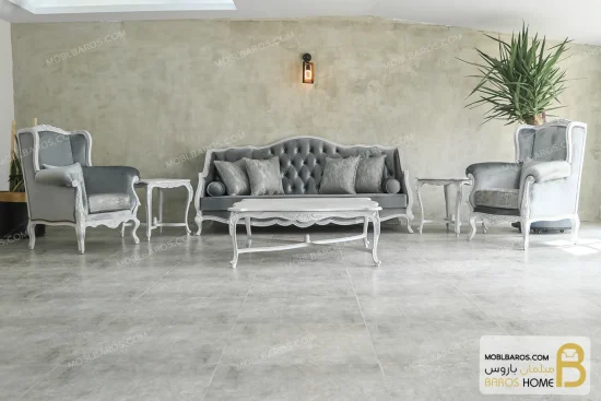 مبل کلاسیک جدید ۷ نفره موناکو خرید مبل باروس 112 7