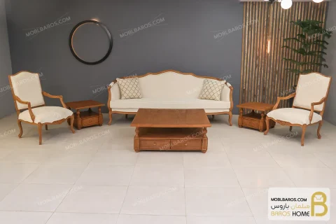 مبل کلاسیک و چوبی ۷ نفره راشل پلاس و مبل روتی خرید مبل باروس 112 4