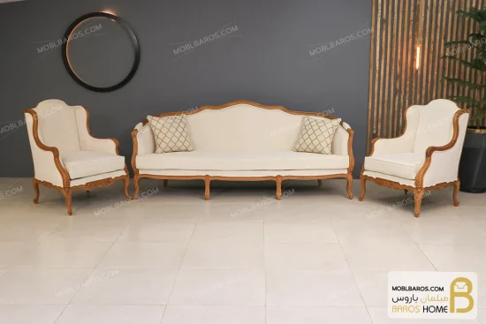 مبل کلاسیک و چوبی ۷ نفره راشل پلاس و مبل روتی خرید مبل باروس 112 6