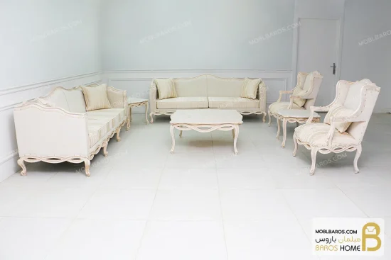 مبل کلاسیک ۸ نفره ابزاری ایتالیایی کد ۵ خرید مبل باروس 11 1