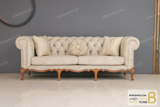 مبل کلاسیک ۸ نفره جورجیا و مبل چستر و مبل کاجی خرید مبل باروس 112 4