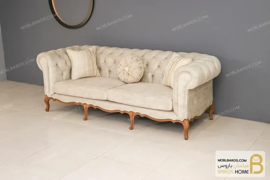 مبل کلاسیک ۸ نفره جورجیا و مبل چستر و مبل کاجی خرید مبل باروس 112 5