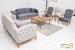 مبل کلاسیک ۸ نفره کاریزما با مبل تک نفره فرانسوی کد ۳ خرید مبل باروس 112 1