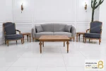 مبل کلاسیک ۸ نفره کاریزما با مبل تک نفره فرانسوی کد ۳ خرید مبل باروس 112 8