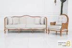 مبل ۸ نفره کلاسیک گندم و مبل تک روما خرید مبل باروس 112 8