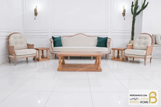 مبلمان نئوکلاسیک جورجیا کلاسیک و مبل کویین ابزاری خرید مبل باروس 1123 10