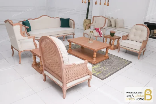مبلمان نئوکلاسیک جورجیا کلاسیک و مبل کویین ابزاری خرید مبل باروس 1123 2