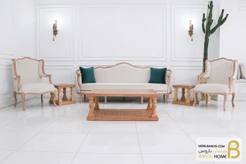 مبلمان نئوکلاسیک جورجیا کلاسیک و مبل کویین ابزاری خرید مبل باروس 1123 9