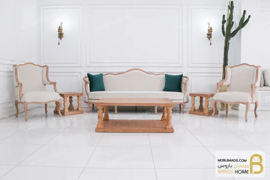 مبلمان نئوکلاسیک جورجیا کلاسیک و مبل کویین ابزاری خرید مبل باروس 1123 9