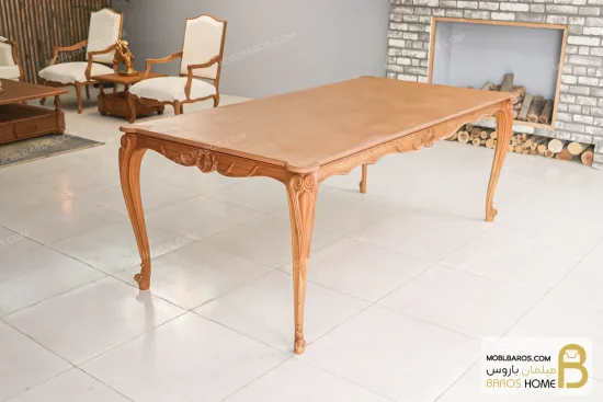 میز ناهار خوری کلاسیک منبتی رومینا و لویی خرید مبل باروس 111 3
