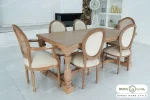 میز ناهارخوری و غذاخوری راشل با صندلی راشل پایه لویی خرید مبل باروس 38382 (1)