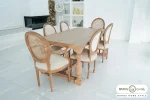 میز ناهارخوری و غذاخوری راشل با صندلی راشل پایه لویی خرید مبل باروس 38382 (3)