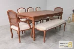 میز ناهارخوری کلاسیک روتی با صندلی فرانسوی خرید مبل باروس 1101 (4)