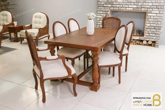 میز ناهارخوری کلاسیک مدل راشل کد ۷ خرید مبل باروس 112 1