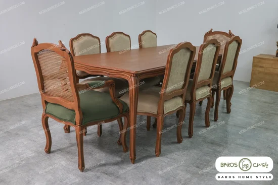 میز ناهارخوری کلاسیک و چوبی مدل ابزاری فرانسوی کد ۵ خرید باروس 54 (3)