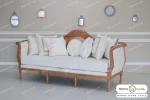 کاناپه ۳ نفره کلاسیک چوبی جدید مصری خرید مبل باروس 59421 (2)