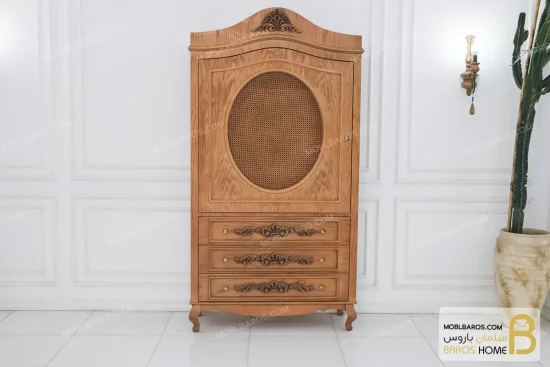 کمد چوبی حصیری جدید مونیکا کد ۲ خرید مبل باروس 11 2