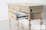 کنسول کلاسیک چوبی منبتی کاجی خرید مبل باروس ۴۹۴۹۳ (4)