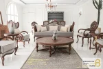 ست مبلمان ۷ نفره کلاسیک خاص و شیک کینگ کد ۴ خرید مبل باروس 124 (4)