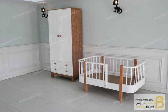 سیسمونی و تخت خواب اتاق نوزاد نیکا کد ۳ خرید تخت نوزاد باروس 5 (1)