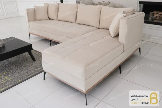 مبل راحتی ال دالیار با پایه فلزی خرید مبل باروس 110 (3)