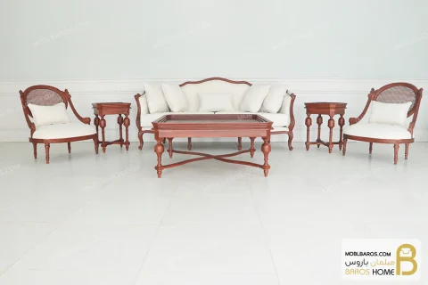 مبل ظریف و جدید ۷ نفره راشل پلاس و مبل تک نفره کاجی خرید مبل باروس 14 (8)
