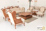 مبل نئوکلاسیک و مدرن گندم با مبل تک کویین و فرانسوی کد ۳ خرید مبل باروس 112 (2)